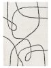 Shaggy rug Louise Black/White 160x230 cm