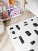 Shaggy rug Louise Black/White 160x230 cm