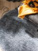 Shaggy Round Rug Ricky Blue ø 80 cm round