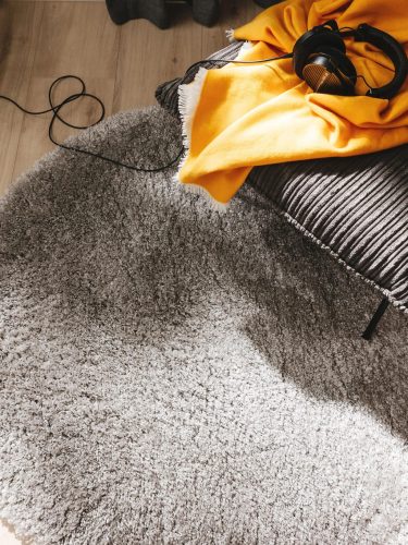 Shaggy Round Rug Ricky Grey ø 120 cm round