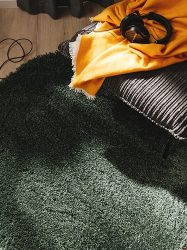 Shaggy Round Rug Ricky Green ø 120 cm round