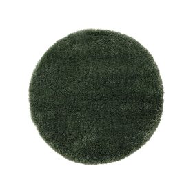 Shaggy Round Rug Ricky Green ø 80 cm round