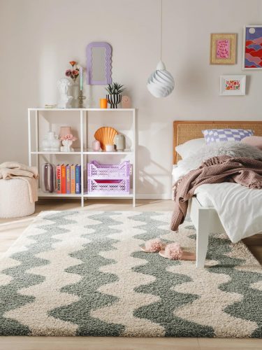 Shaggy rug Louise Green 160x230 cm