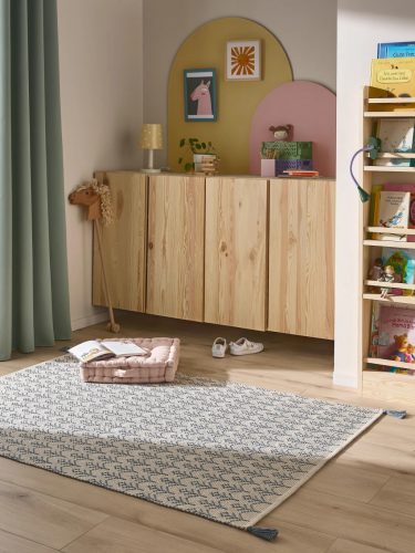 Washable Kid's Rug Elli Blue 15x15 cm Sample