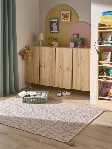 Washable Kid's Rug Elli Rose 15x15 cm Sample