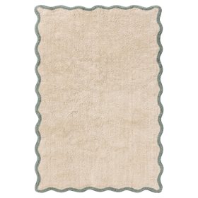 Washable Kid's Rug Emilia Green 15x15 cm Sample