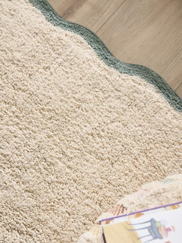 Washable Kid's Rug Emilia Green 15x15 cm Sample