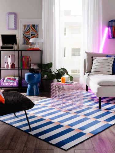 Flat Weave Rug Rory Blue 120x170 cm
