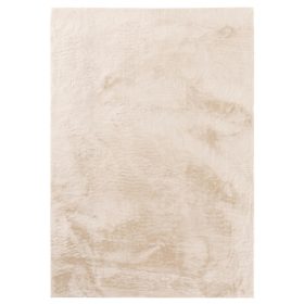 Fur Rug Furry Beige 80x150 cm