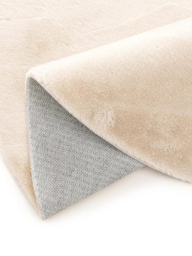 Fur Rug Furry Beige ø 120 cm round