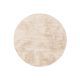 Fur Rug Furry Beige ø 80 cm round