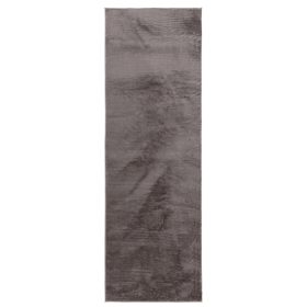 Fur Rug Furry Grey 70x200 cm