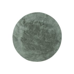 Fur Rug Furry Green ø 160 cm round