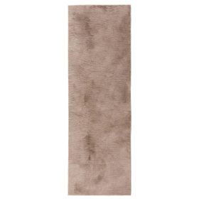Fur Rug Furry Taupe 80x300 cm