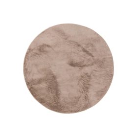 Fur Rug Furry Taupe ø 200 cm round