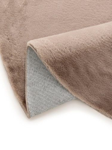 Fur Rug Furry Taupe ø 80 cm round