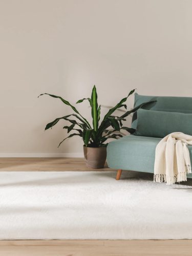 Fur Rug Furry Cream 120x170 cm