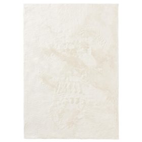 Fur Rug Furry Cream 60x120 cm