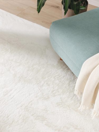 Fur Rug Furry Cream 80x150 cm