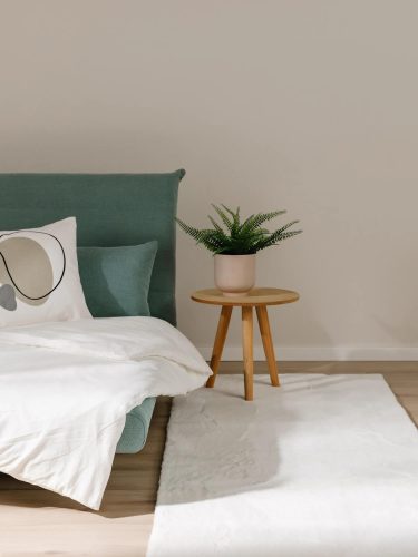 Fur Rug Furry Cream 70x200 cm