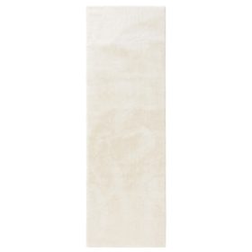 Fur Rug Furry Cream 80x300 cm