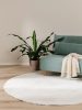 Fur Rug Furry Cream ø 160 cm round