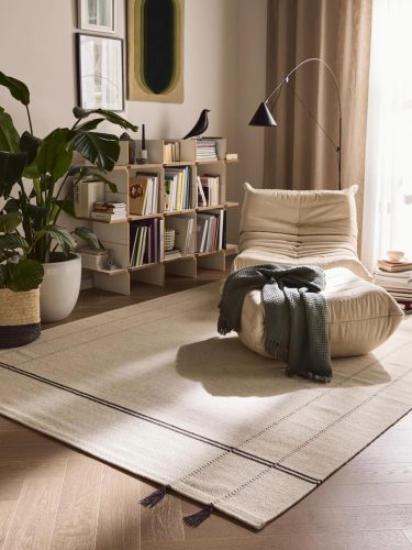 Wool Rug Kambiz Cream/Charcoal 200x300 cm