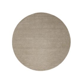 Round Wool Rug Vera Light Grey ø 250 cm round