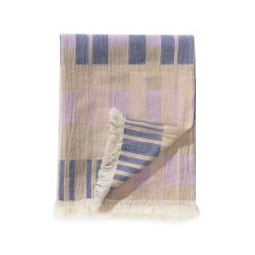 Cotton blanket Nico Multicolour/Purple 130x170 cm