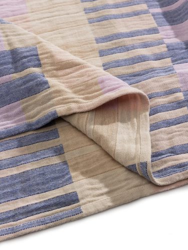 Cotton blanket Nico Multicolour/Purple 130x170 cm
