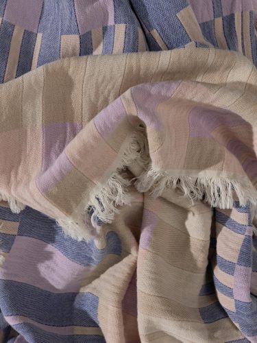Cotton blanket Nico Multicolour/Purple 130x170 cm
