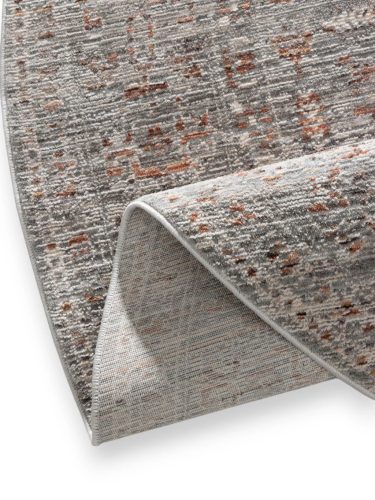 Rug Anwar Grey/Orange ø 240 cm round