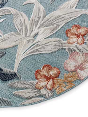 In- & Outdoor Rug Flora Multicolour ø 200 cm round