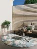In- & Outdoor Rug Flora Multicolour ø 320 cm round