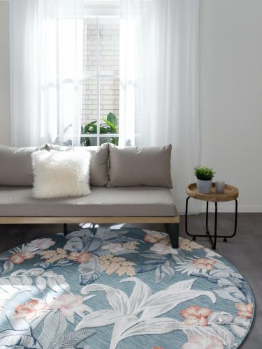 In- & Outdoor Rug Flora Multicolour ø 320 cm round