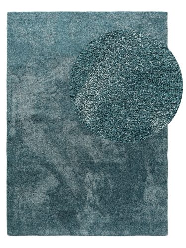 Mosható  Shaggy szőnyeg Melvin Turquoise 15x15 cm Mintadarab