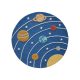 Kids rug Alex Multicolour/Blue ø 120 cm round
