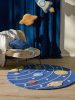 Kids rug Alex Multicolour/Blue ø 120 cm round
