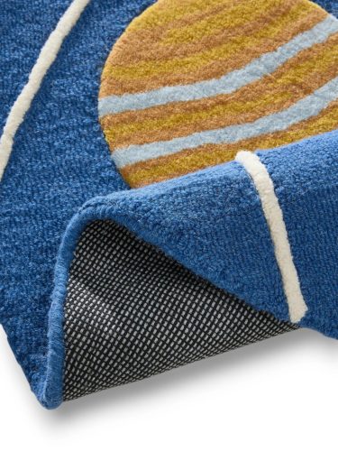 Kids rug Alex Multicolour/Blue ø 120 cm round