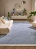 Wool Rug Laura Blue 15x15 cm Sample