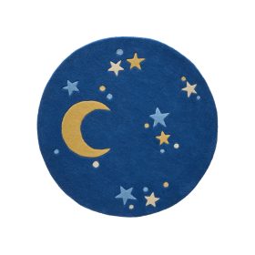 Kids rug Alex Blue ø 120 cm round