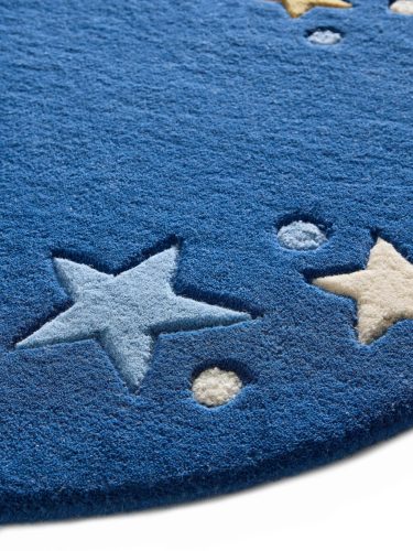 Kids rug Alex Blue ø 120 cm round