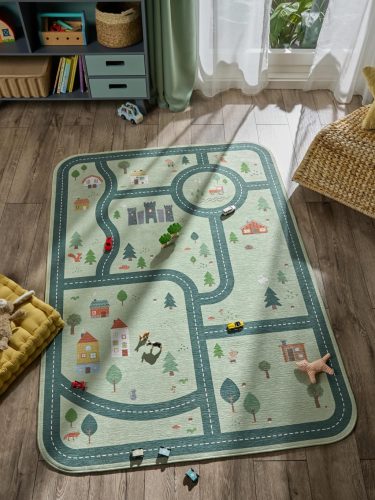 Kids rug Linus Green 15x15 cm Sample