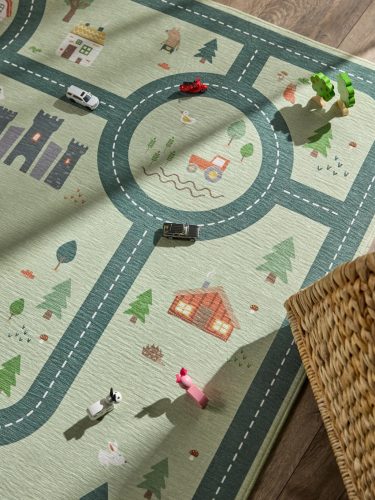 Kids rug Linus Green 15x15 cm Sample