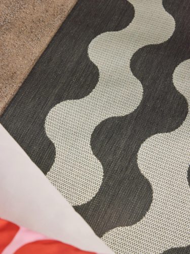In- & Outdoor Rug Metro Black/White 15x15 cm Sample