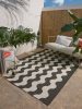 In- & Outdoor Rug Metro Black/White 240x340 cm