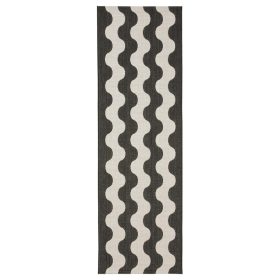 In- & Outdoor Runner Metro Black/White 80x240 cm