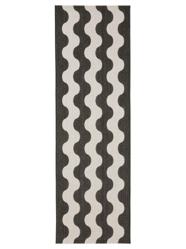 In- & Outdoor Runner Metro Black/White 80x240 cm