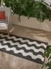 In- & Outdoor Runner Metro Black/White 80x240 cm
