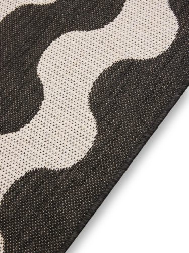 In- & Outdoor Runner Metro Black/White 80x240 cm